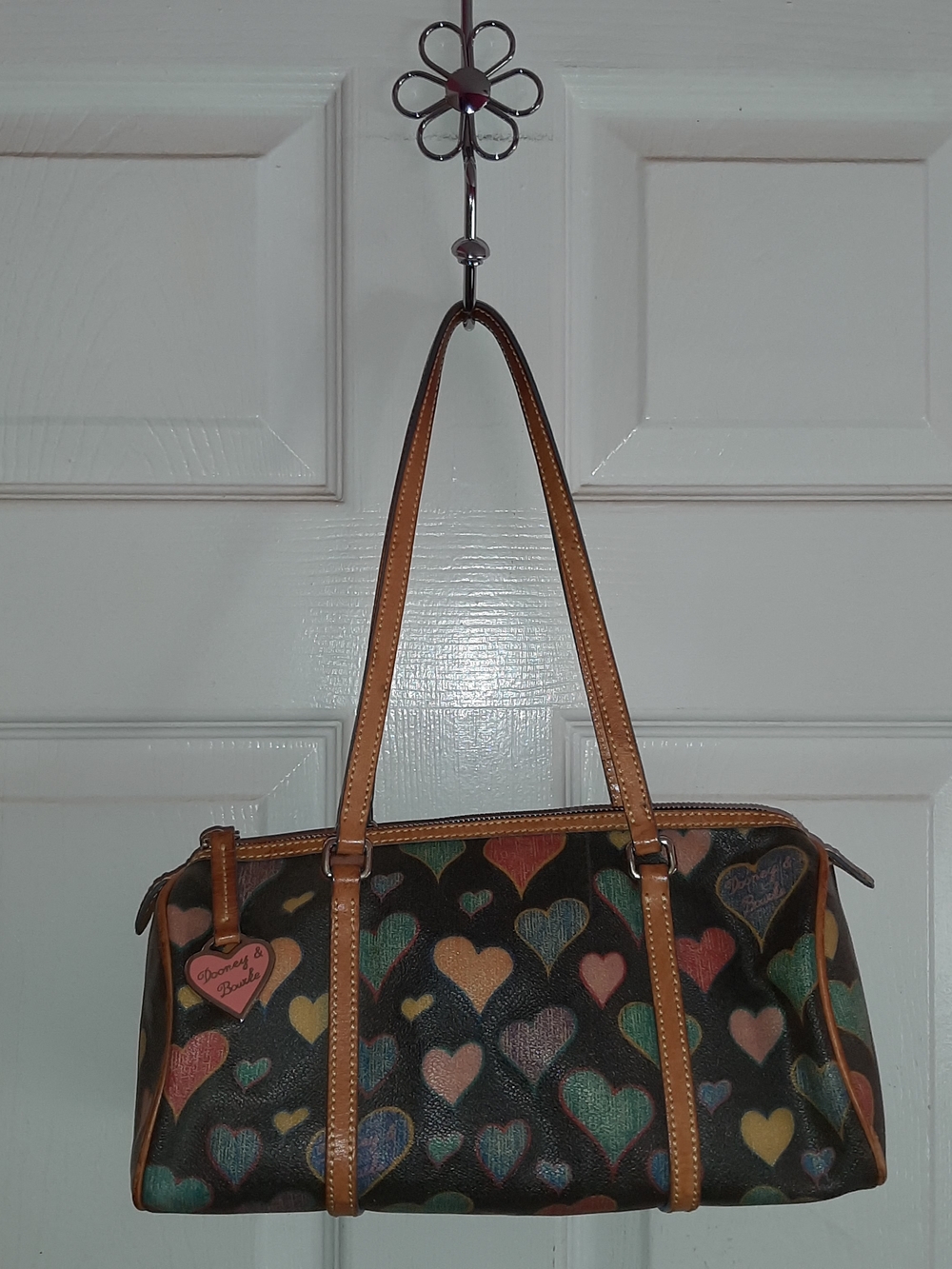 Y2K Vintage Dooney and Bourke Hearts Barrel Bag